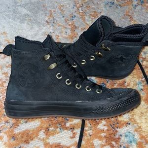 Black high top converse
